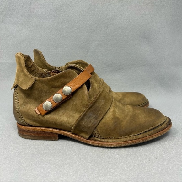 A.S. 98 Bryan Distressed Tan Leather Ankle Boots, Women’s Size EU 36/US 5.5-6. - Picture 3 of 12